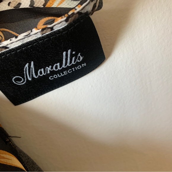 Black and Gold Chain Pattern Beach Cover Up Sz M-L - Picture 10 of 10